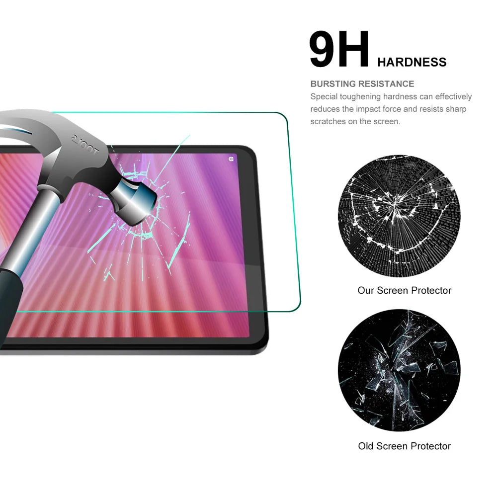 HAT PRINCE for Lenovo Tab K9 2Pcs Full Screen Protector ENKAY  9H 2.5D 0.33mm Full Glue High Aluminium-silicon Glass Film - Transparent - 4