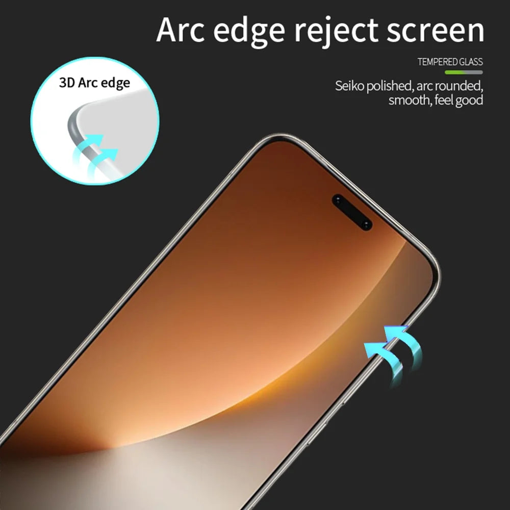 MOFI for Honor Magic8 5G Screen Protector  9H 3D Curved Full Glue Full Coverage Tempered Glass Film - Black - 2