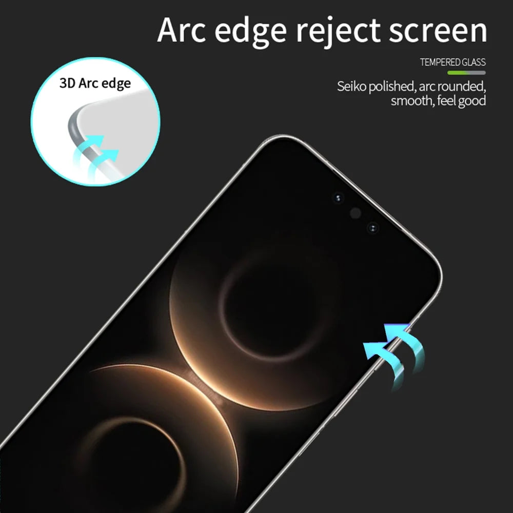 MOFI for Huawei Mate 80 Pro Screen Protector  9H 3D Curved Full Glue Full Coverage Tempered Glass Film - Black - 2