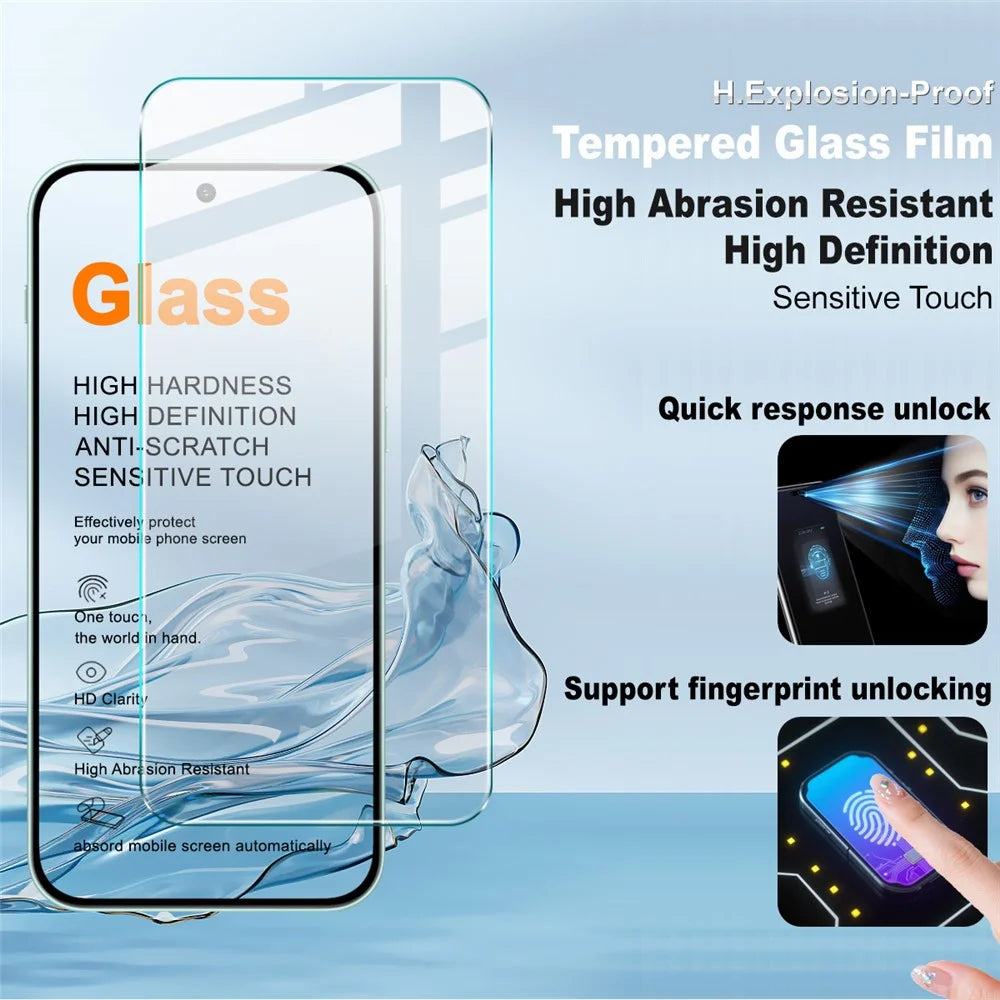 IMAK H Series For OnePlus Nord 6 5G  /  Turbo 6 5G Screen Protector Tempered Glass Film (Not Complete Coverage) (Fingerprint Unlock) - Transparent - 3
