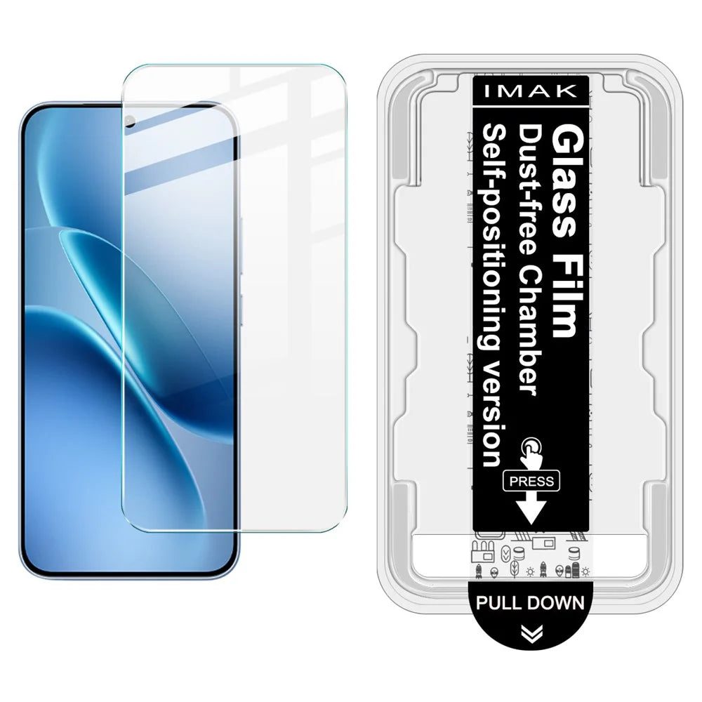 IMAK H Series For vivo iQOO Z11 5G Tempered Glass Screen Protector Easy Installation Film with Auto Dust-Remove Tool - Transparent Kit (NOT Complete Covering) (Fingerprint Unlock) - 1