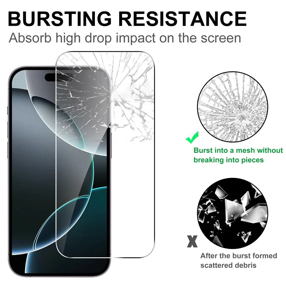 LAJABONI 2Pcs For iPhone 17 HD Clear Screen Protector Anti-Explosion 2.5D Arc Edge Not Complete Covering Tempered Glass Screen Film - Transparent - 4