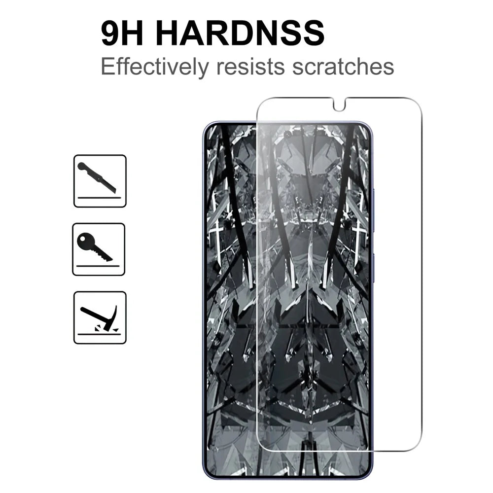 LAJABONI 2Pcs For Samsung Galaxy S22 5G HD Clear Screen Protector Anti-Explosion 2.5D Arc Edge Not Complete Covering Tempered Glass Screen Film - Transparent - 3