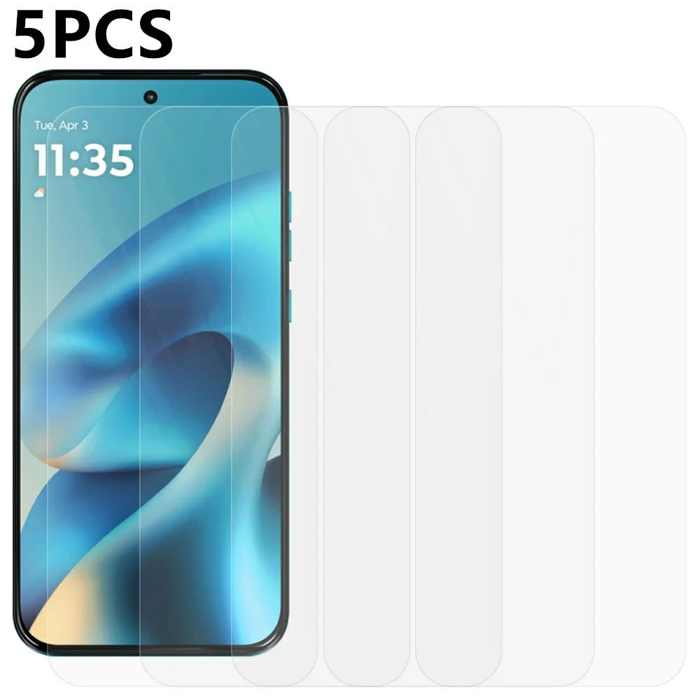 5Pcs Front Screen Protector For Motorola Moto G87 5G / G77 5G / G67 5G 0.3mm 2.5D Tempered Glass Film, Not Full Covering - Transparent - 1
