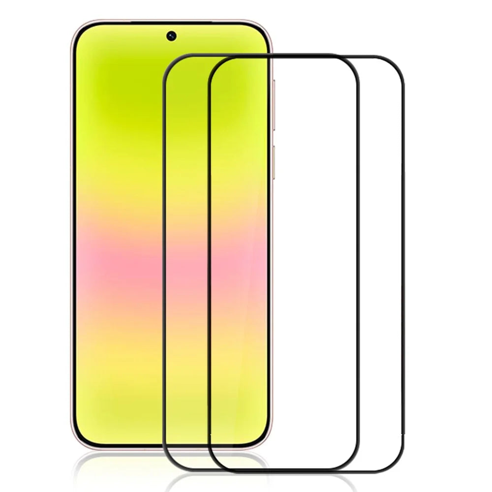 AMORUS 2Pcs For Huawei Pura 90 Pro Full Screen Protector Shatterproof Silk Printing Full Glue Tempered Glass Film - Black - 1