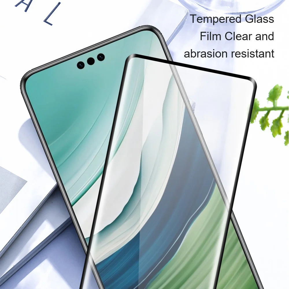 AMORUS 2Pcs For Huawei Pura 90 Pro Full Screen Protector Shatterproof Silk Printing Full Glue Tempered Glass Film - Black - 3