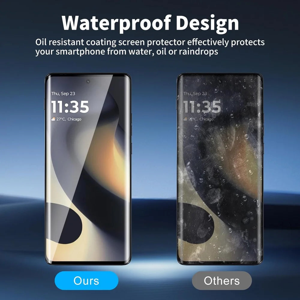 For Motorola Edge 70 Pro 5G HD Full Screen Protector Silk Printing Black Edge High Aluminium-silicon Glass Film - Transparent - 7