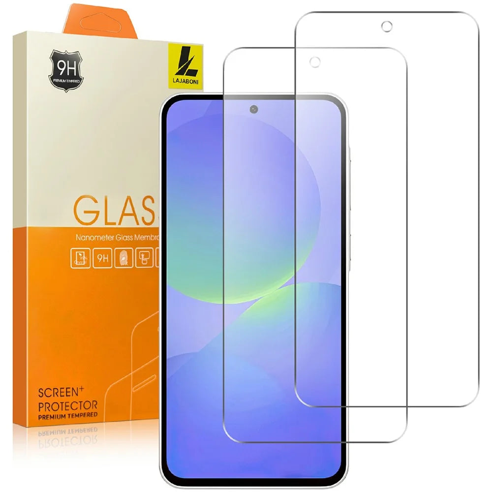 LAJABONI 2Pcs For Samsung Galaxy A56 5G HD Clear Screen Protector Anti-Explosion 2.5D Arc Edge Not Complete Covering Tempered Glass Screen Film - Transparent - 1
