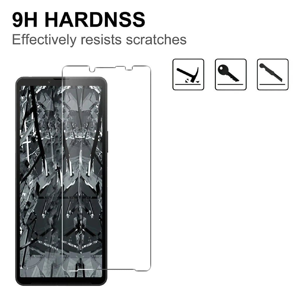 LAJABONI 2Pcs For Sony Xperia 10 III 5G HD Clear Screen Protector Anti-Explosion 2.5D Arc Edge Not Complete Covering Tempered Glass Screen Film - Transparent - 3