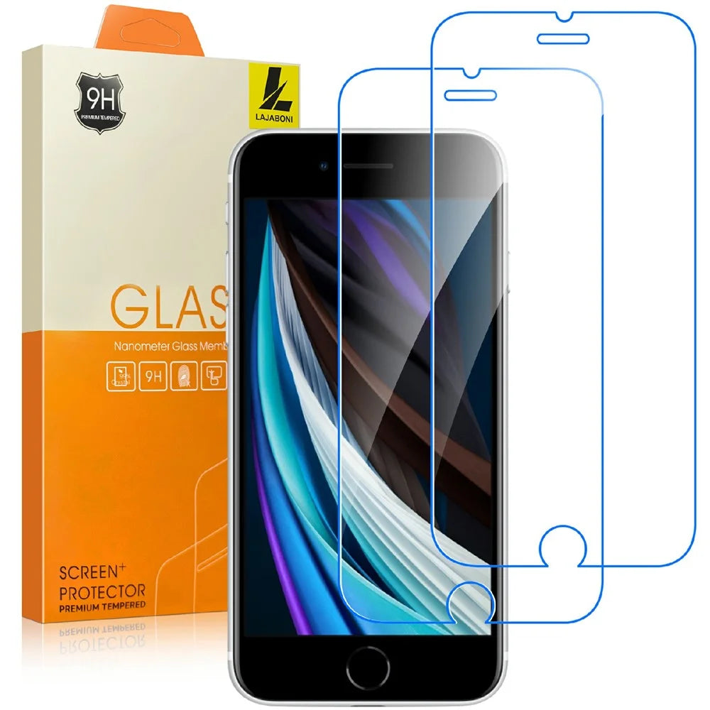 LAJABONI 2Pcs HD Clear Screen Protector For iPhone 7 4.7 inch  /  8 4.7 inch  /  SE (2022)  /  SE (2020) Anti-blue-ray Not Complete Covering Tempered Glass Screen Film - Transparent - 1