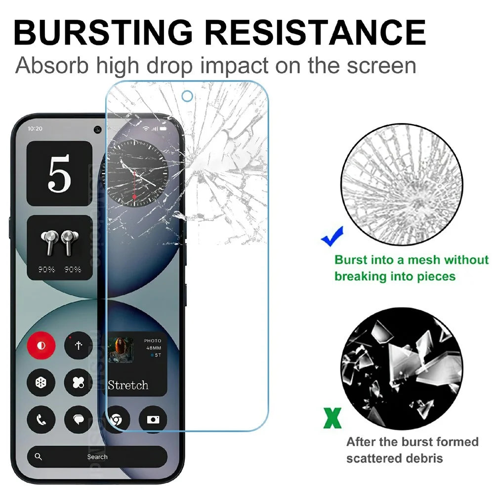 LAJABONI 2Pcs For Nothing Phone (3) 5G HD Clear Screen Protector Anti-blue-ray Not Complete Covering Tempered Glass Screen Film - Transparent - 4