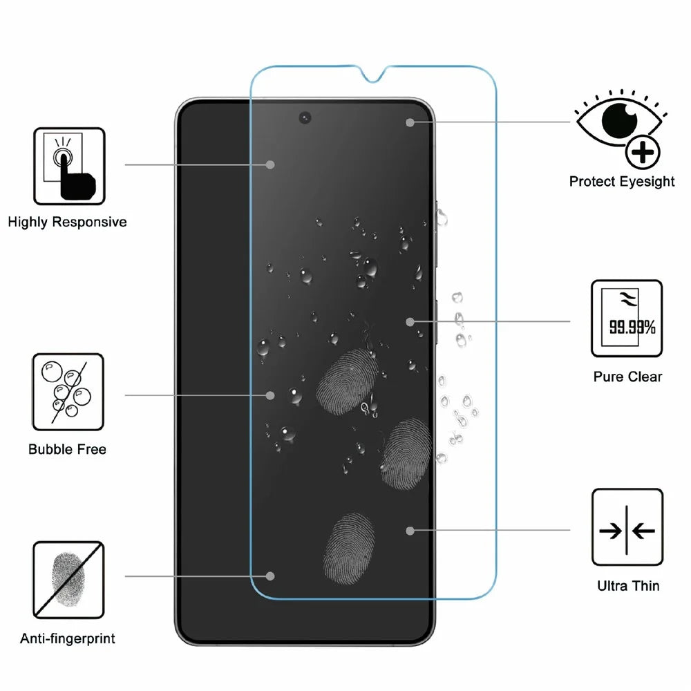 LAJABONI 2Pcs For Samsung Galaxy A18 5G / A18 4G / A17 5G / A17 4G HD Clear Screen Protector Anti-blue-ray Not Complete Covering Tempered Glass Screen Film - Transparent - 2