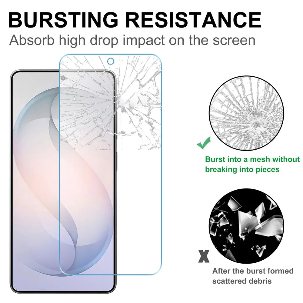 LAJABONI 2Pcs For Samsung Galaxy S26 HD Clear Screen Protector Anti-blue-ray Not Complete Covering Tempered Glass Screen Film - Transparent - 4