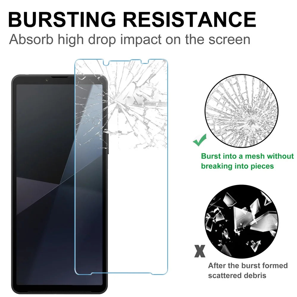 LAJABONI 2Pcs For Sony Xperia 10 III 5G  /  10 III Lite HD Clear Screen Protector Anti-blue-ray Not Complete Covering Tempered Glass Screen Film - Transparent - 4