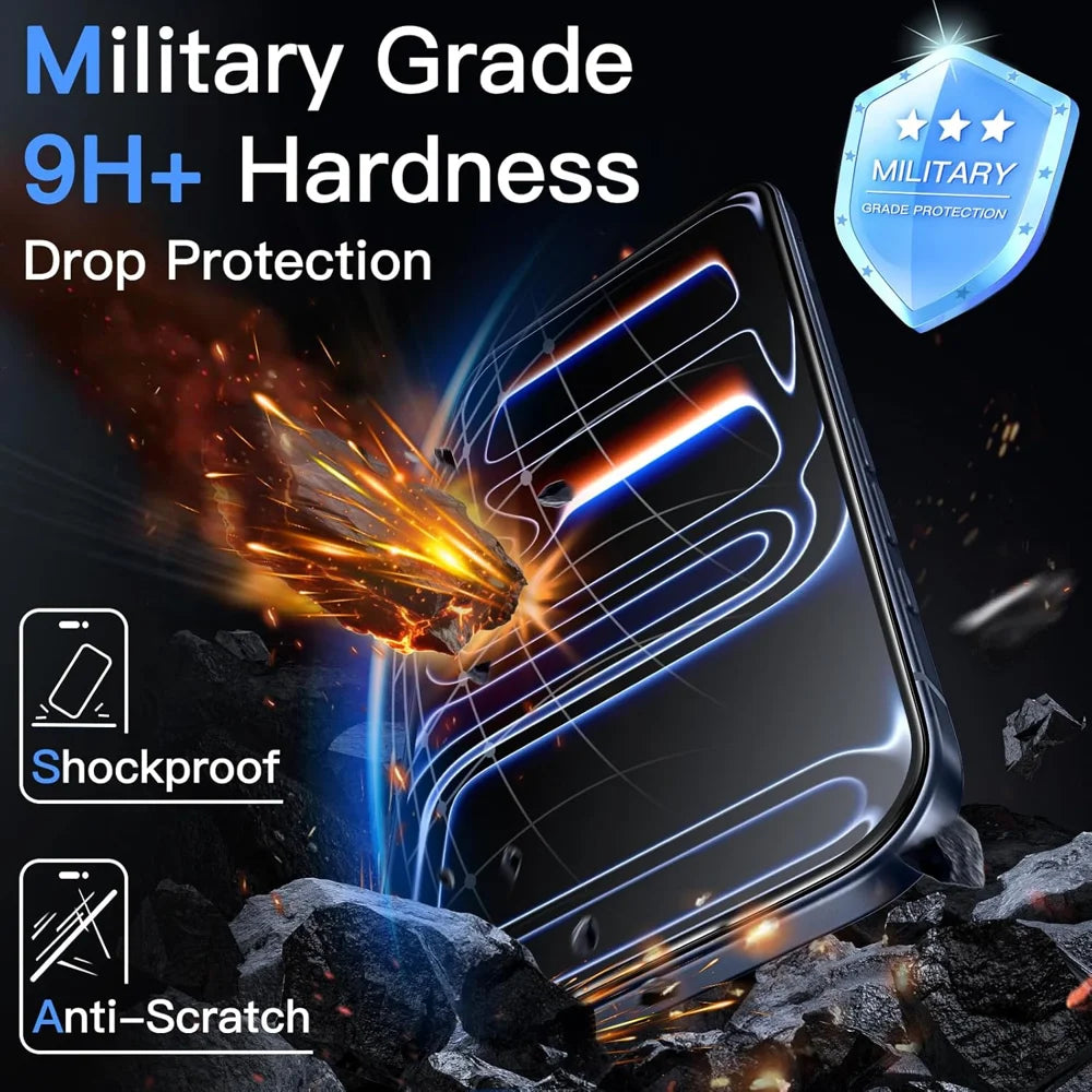 For iPhone 15 Pro Corning Gorilla Glass Full Screen Protector 9H Hardness Anti-Fingerprint Silk Printing Film - Transparent - 7