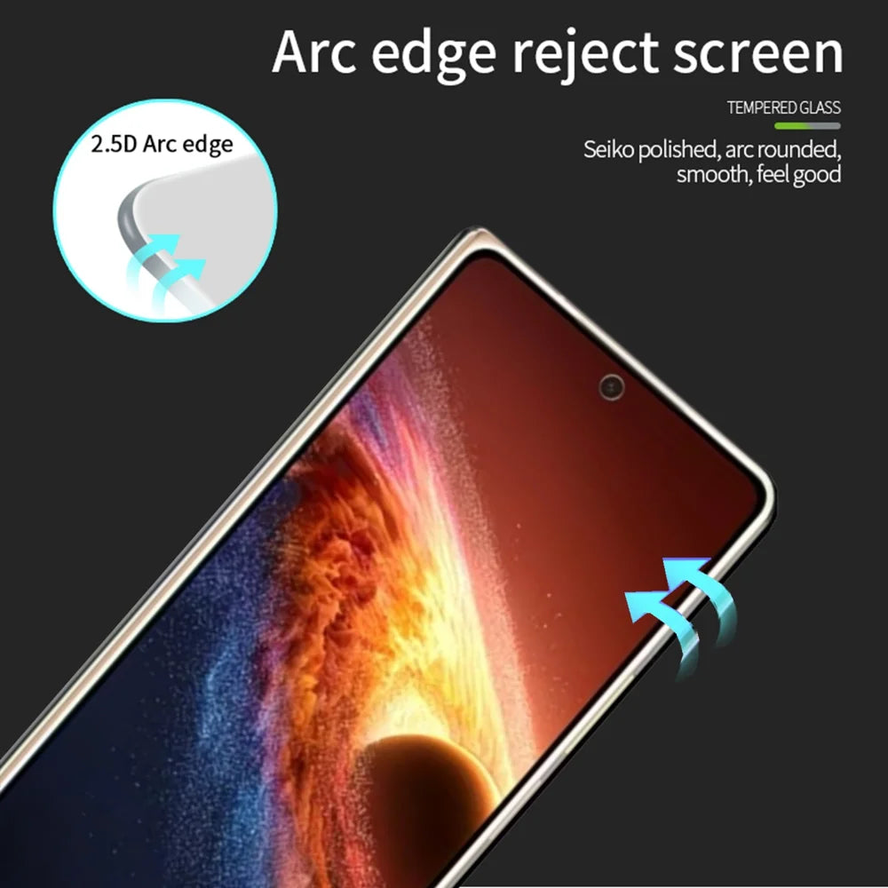 PINWUYO for Honor Magic V6 5G Tempered Glass Film  JK Series-2 9H Full Glue Full Screen Protector - Black - 2