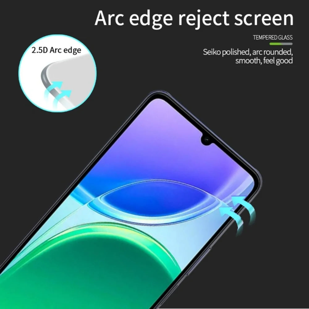 PINWUYO for vivo Y21 5G (2026) /  vivo Y11 5G / vivo Y05 4G Tempered Glass Film  JK Series-2 9H Full Glue Full Screen Protector - Black - 2