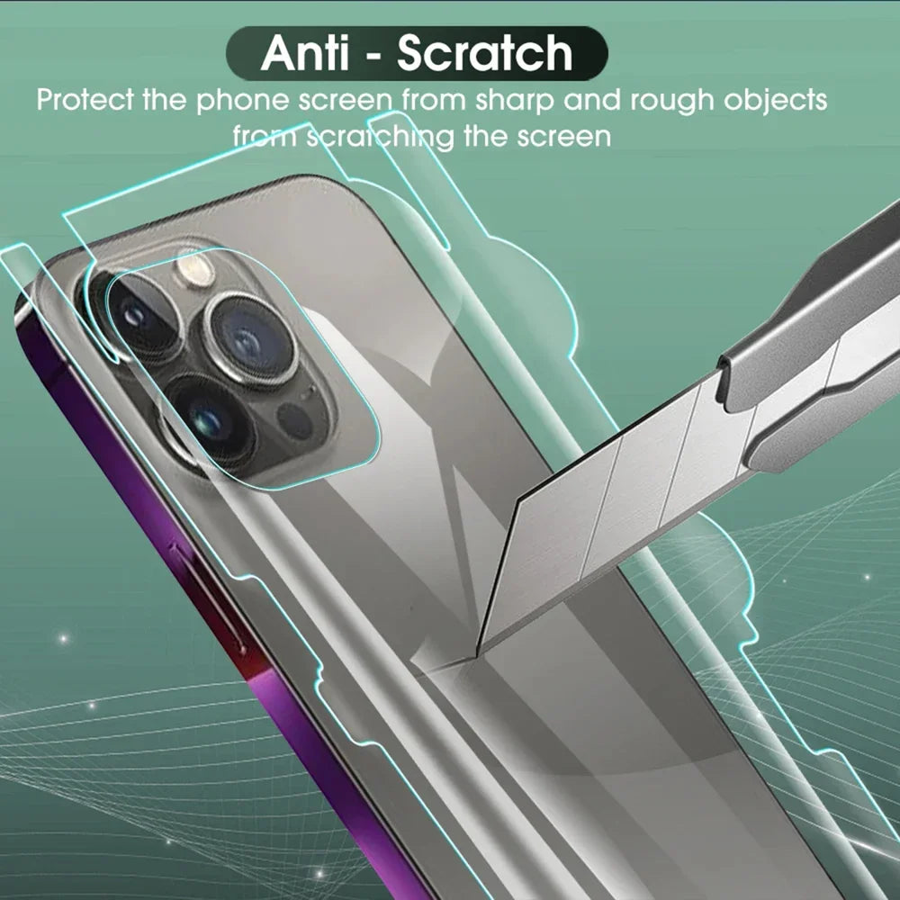 For iPhone 16 Pro Max 25Pcs Back Screen Protector Full Coverage Matte TPU Hydrogel Film - Transparent - 5
