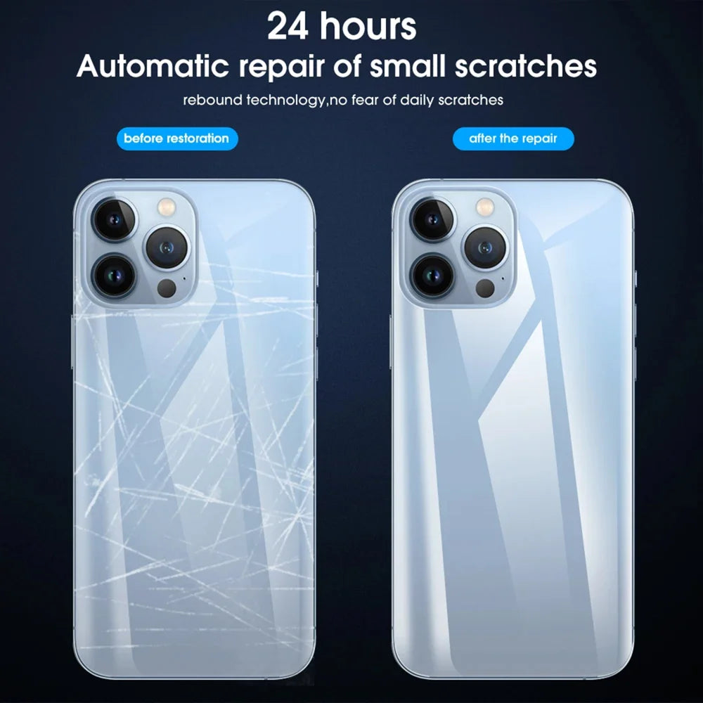For iPhone 15 Pro 25Pcs Back Screen Protector Full Coverage Matte TPU Hydrogel Film - Transparent - 6