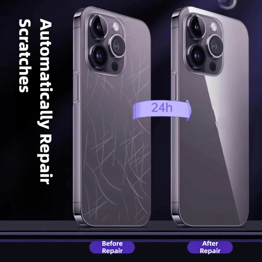 For iPhone 16 Pro 25Pcs TPU Hydrogel Film Invisible Self-Healing Anti-Fingerprint Full Cover Back Protector - Transparent - 4
