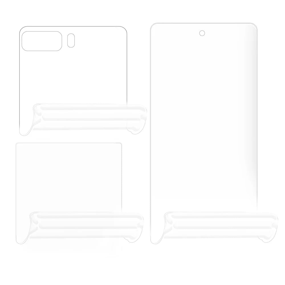 For Motorola Razr 2022 5G, HD PET Screen Protector Anti-Scratch Soft Screen Hydrogel Film Set with Back, Front + Camera Lens Hydrogel Film - 2