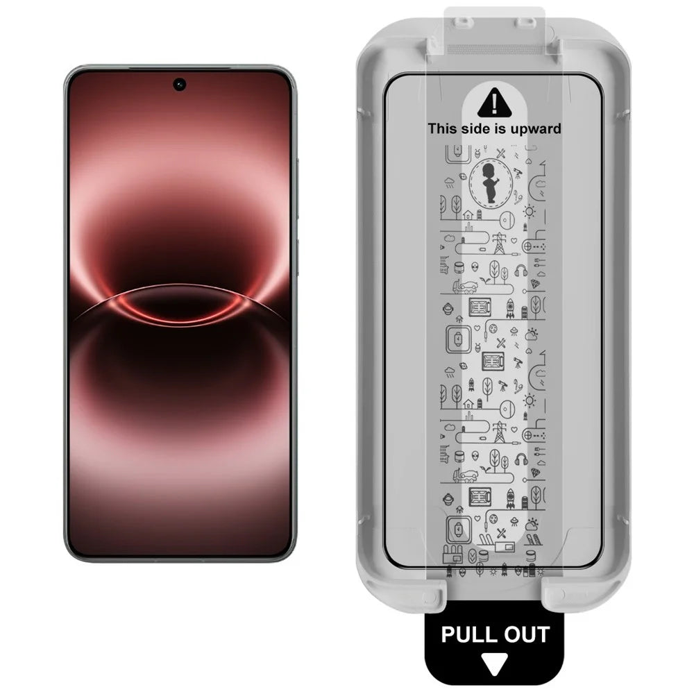 IMAK Tempered Glass For vivo X300 Ultra 5G Full Screen Protector Full Glue Film with Dust-free Installation Tool (Fingerprint Unlock) - Black - 2