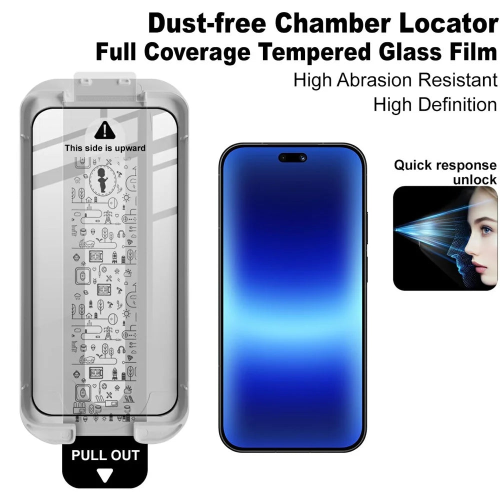 IMAK Tempered Glass For Huawei Pura 90 Full Screen Protector Full Glue Film with Dust-free Installation Tool - Black - 3