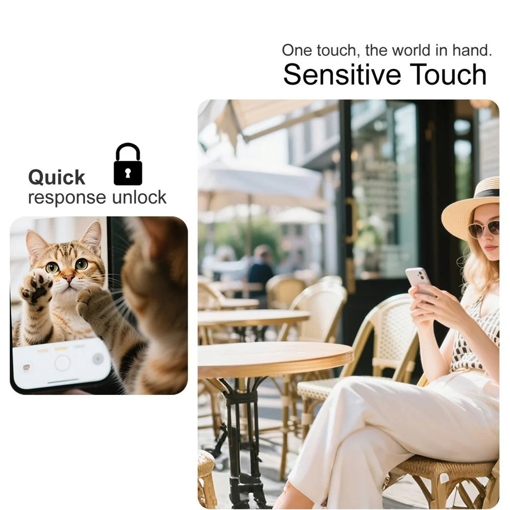 IMAK Tempered Glass For Samsung Galaxy A57 5G Full Screen Protector Full Glue Film with Dust-free Installation Tool (Fingerprint Unlock) - Black - 5