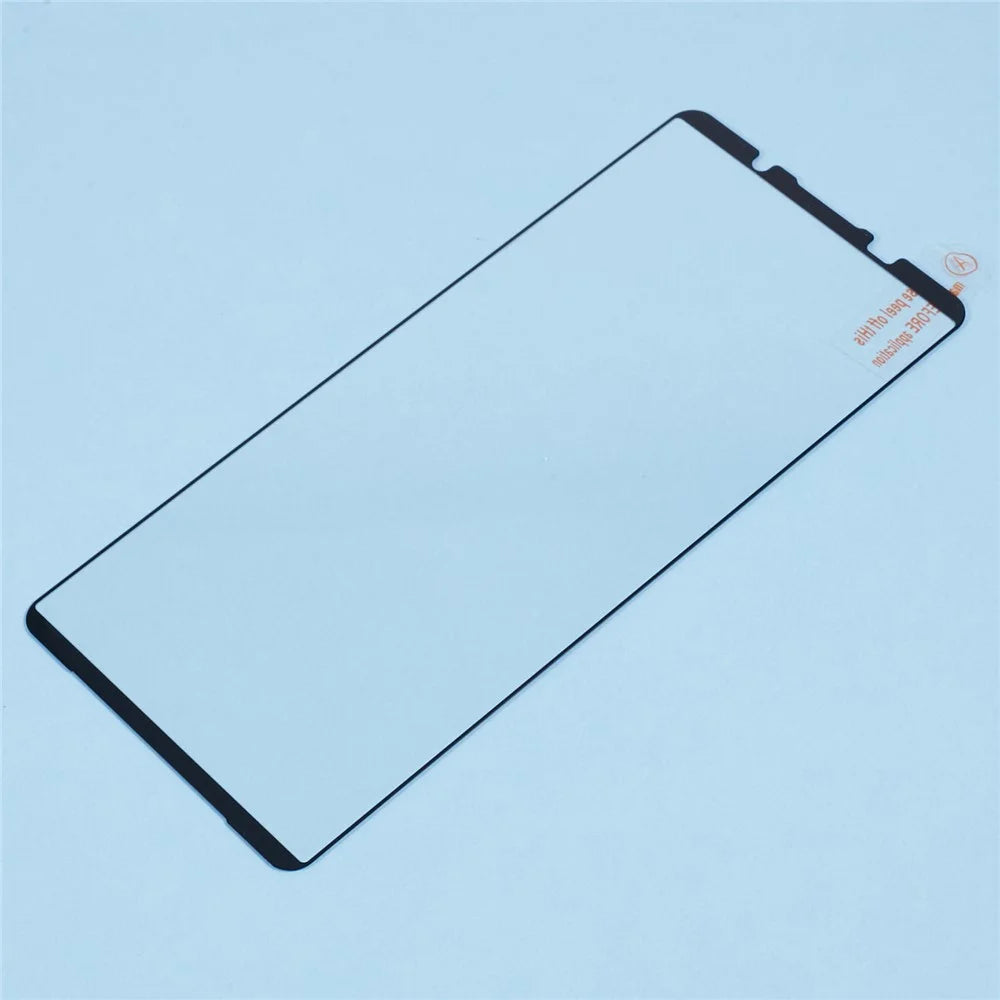For Sony Xperia 1 VIII Full Screen Protector Full Glue Silk Printing Tempered Glass Film - Black - 3