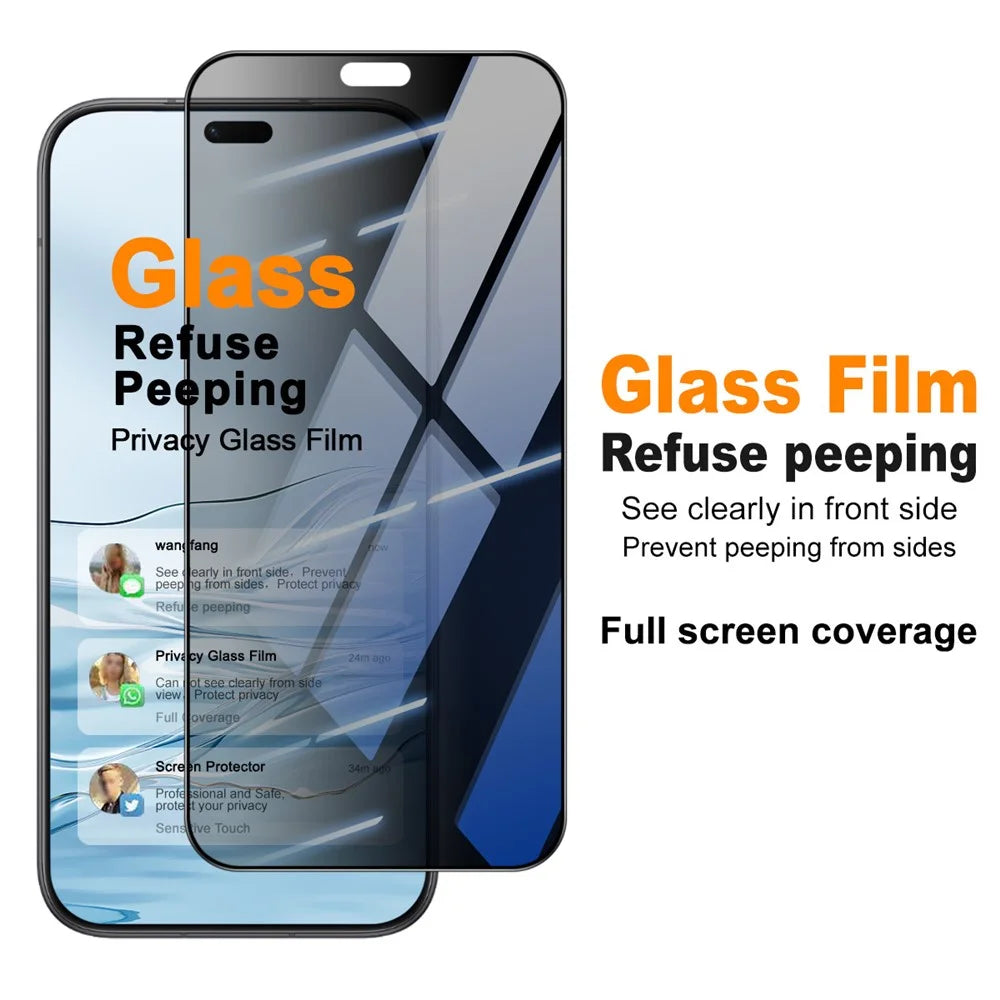 IMAK For Honor 600 Lite 5G / X80i 5G Privacy Screen Protector Anti Peep Full Cover Tempered Glass Film (Fingerprint Unlock) - Black - 3