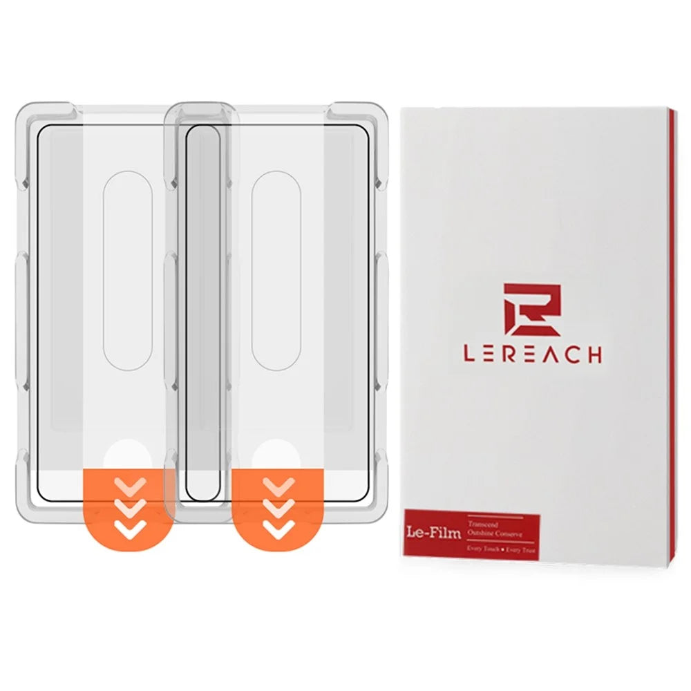 LEREACH 2Pcs For Oppo Find X8 Ultra 5G Tempered Glass Full Screen Protector Anti-Fingerprint Film with Dust-Free Installation Tool - Black - 1