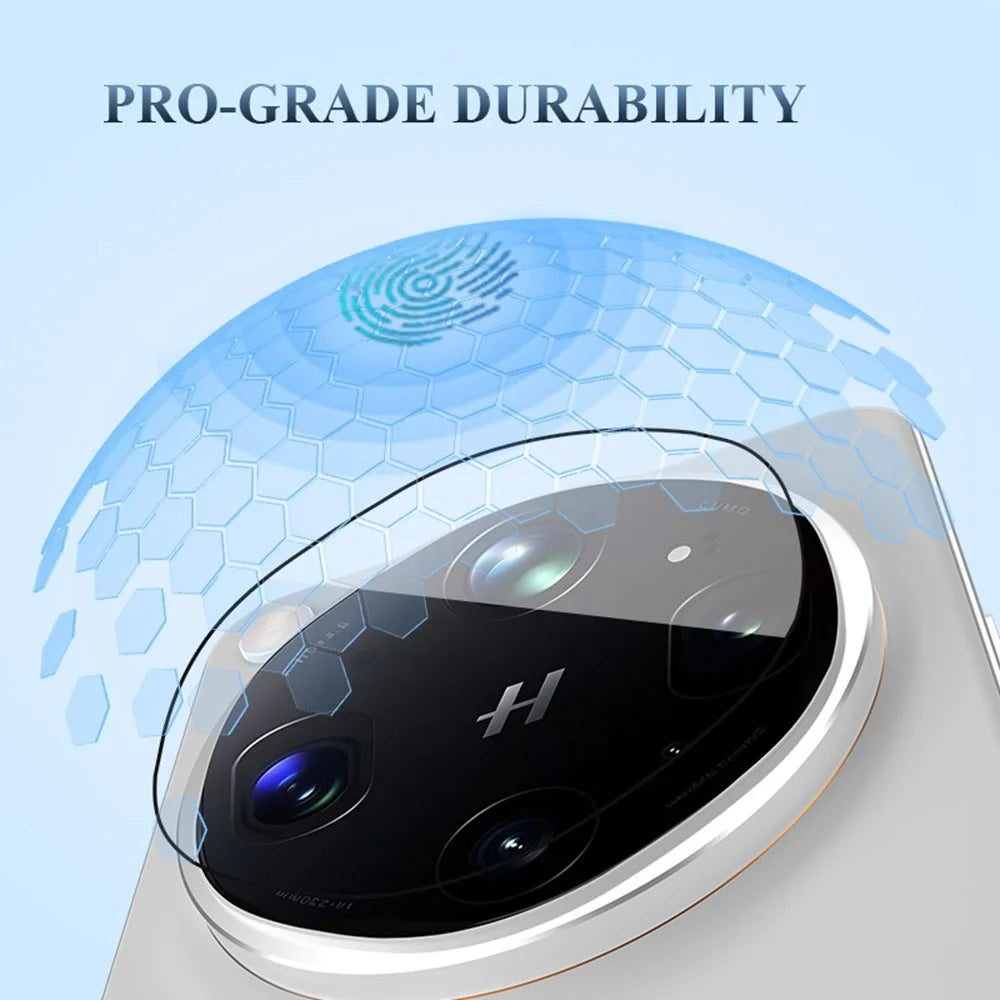 LEREACH for Oppo Find X8 Pro 5G Camera Lens Protector Full Cover High Aluminium-silicon Glass Lens Film with Auto-Align Installation Frame - Transparent with Black Circle - 3