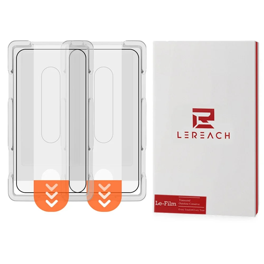 LEREACH 2Pcs Tempered Glass Full Screen Protector For Honor 600 Pro 5G / 600 5G / 500 Pro 5G Anti-Fingerprint Film with Dust-Free Installation Tool - Black - 1
