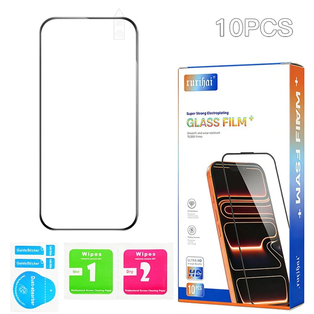 RURIHAI 10Pcs For Huawei Pura 90 Pro Max High Aluminium-Silicon Glass Film Full Glue 0.26mm 2.5D Full Screen Protector - 7