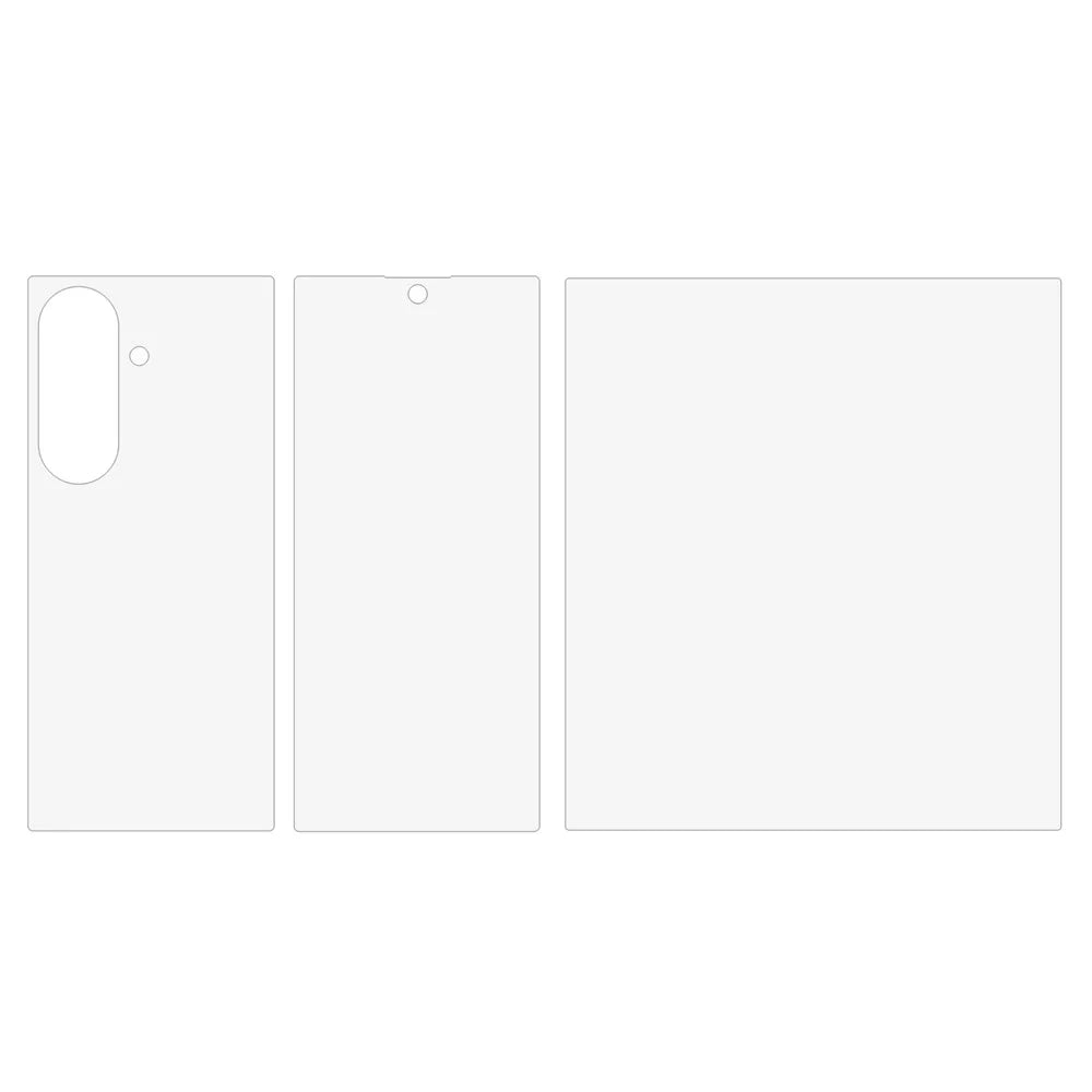 For Samsung Galaxy Z Fold8 Ultra Screen Protector Set, Front + Back Full Cover TPU+PET Hydrogel Film - Transparent - 2