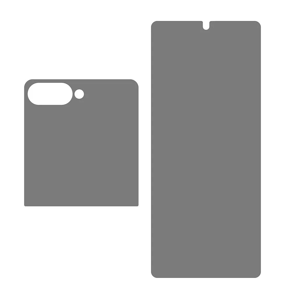 For Motorola Razr 70 Ultra / Razr 70+ Privacy Hydrogel Screen Protector 180-Degree Anti Spy Front / Back Screen PET + TPU Films - 2
