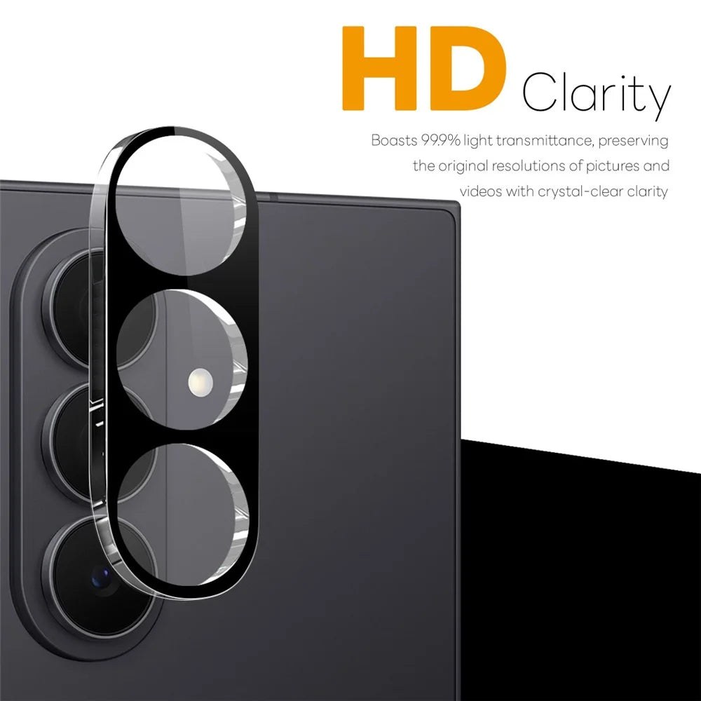 NORTHJO For Samsung Galaxy Z Fold8 Ultra Camera Lens Protector Silk Printing 3D Clear Full Screen Tempered Glass Lens Film - Black - 2