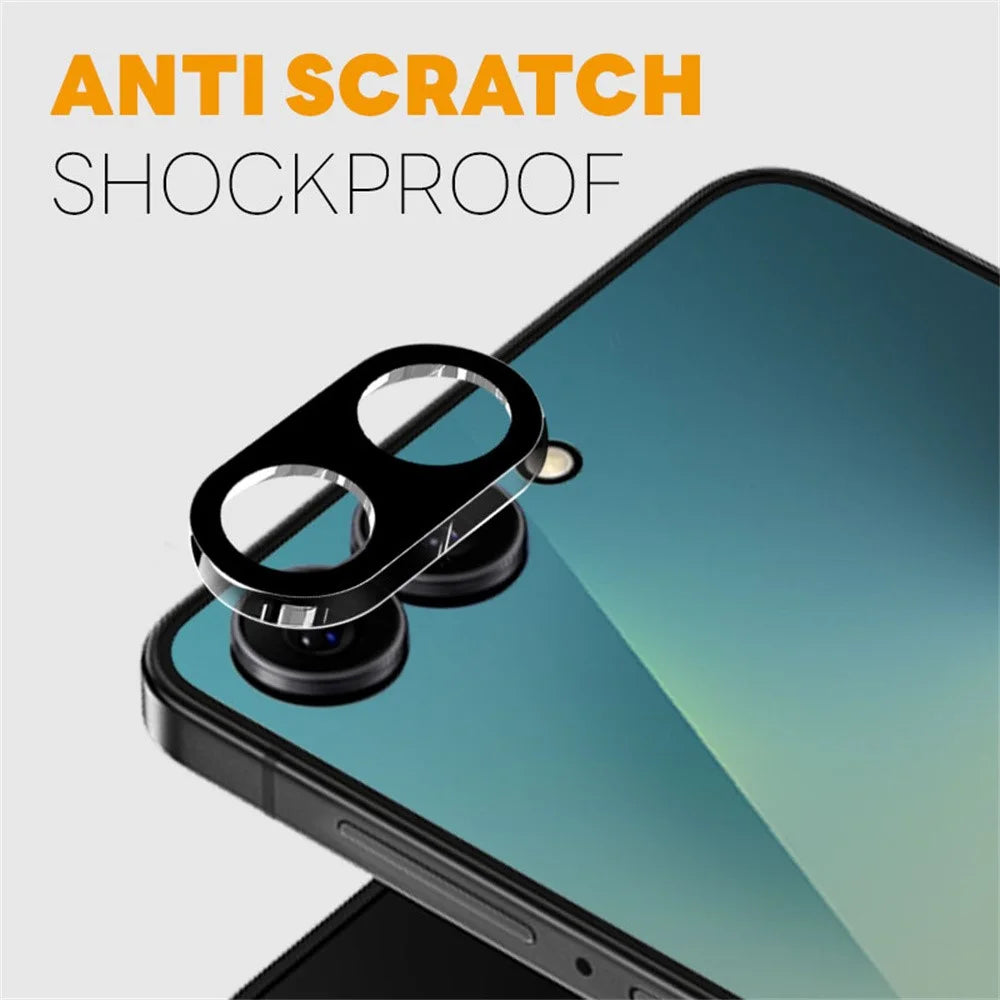 NORTHJO 2Pcs For Samsung Galaxy Z Flip8 Full Coverage Camera Lens Protector Silk Printing 3D Clear Tempered Glass Lens Film - Black - 3