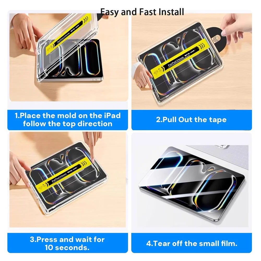 For Oppo Pad 2 Screen Protector Arc Edge Tempered Glass Film with Auto Dust-free Installation Tool (NOT Complete Covering) - Transparent - 7