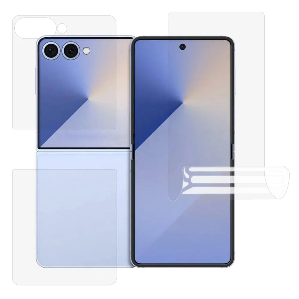For Samsung Galaxy Z Flip8 Screen Protector Set, Front + Back Full Cover TPU+PET Hydrogel Film - 1