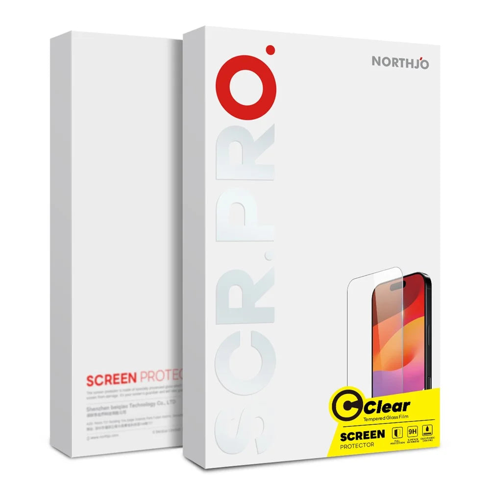 NORTHJO A+ 2Pcs For Samsung Galaxy S26 FE Tempered Glass Screen Protector 0.3mm 2.5D HD Film (NOT Complete Covering) - Transparent - 4