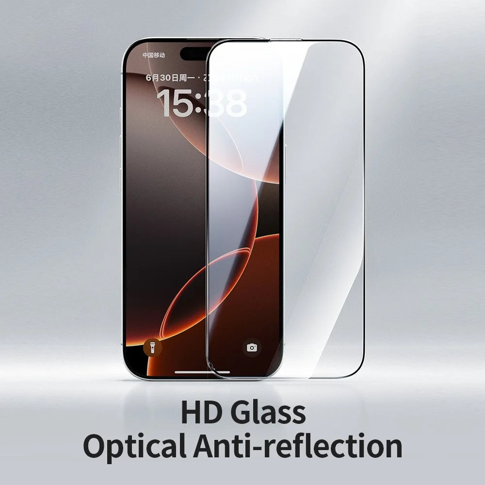 ZGA for iPhone Air Screen Protector 3D Full Coverage HD High Aluminum-silicon Glass Film with Dust-Free Installation Tool - Transparent with Black Edge - 3