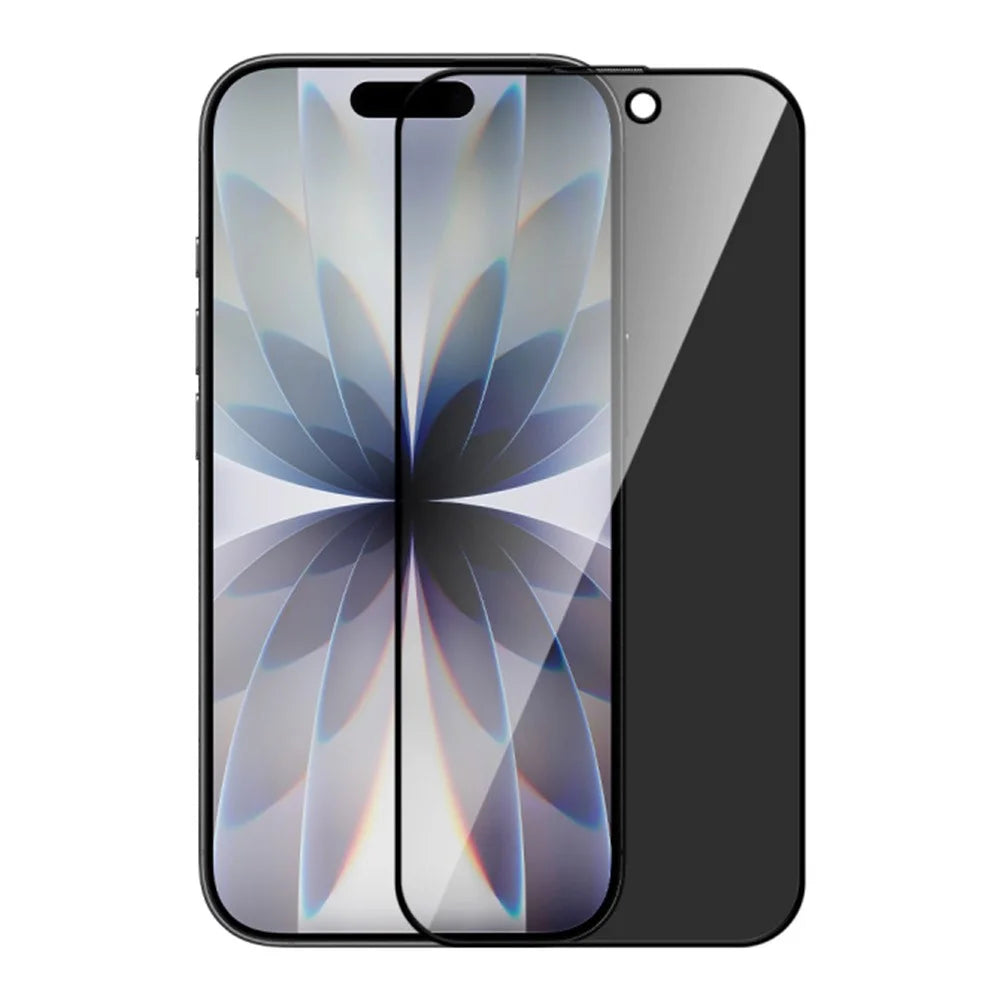 ZGA for iPhone 17 Anti-spy Screen Protector 3D Full Coverage Anti-static High Aluminum-Silicon Glass Film - Black - 1