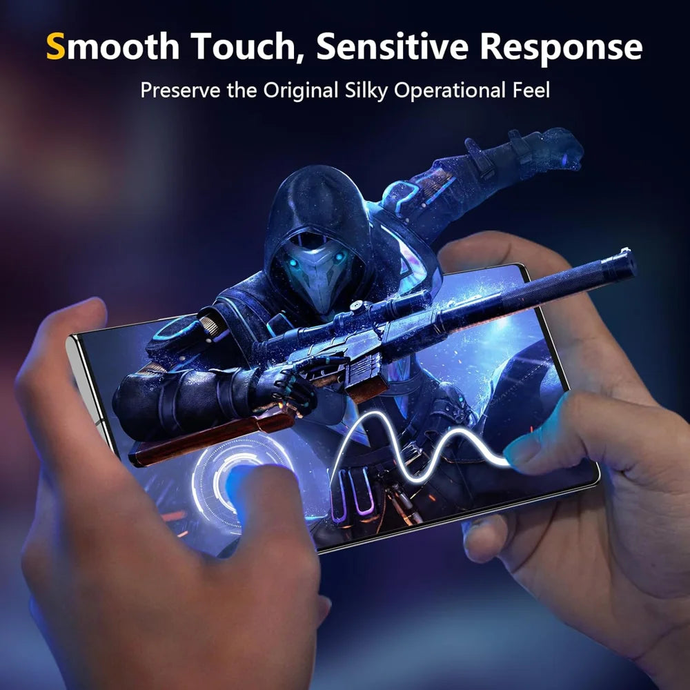For Samsung Galaxy S24 Full Screen Protector Full Glue Curved Edges Anti-fingerprint Tempered Glass Film - Transparent - 6