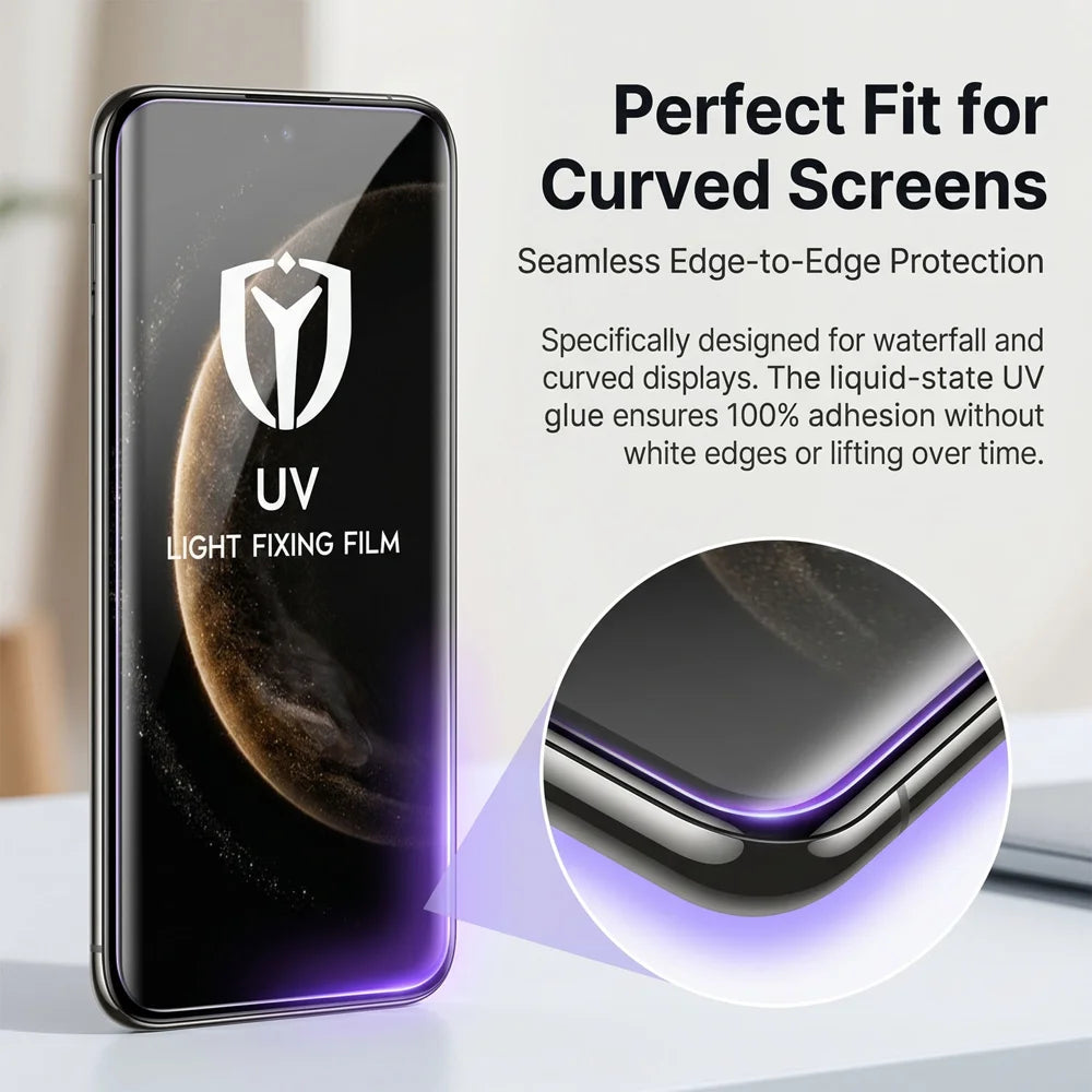 For Samsung Galaxy S24+ 25Pcs PET Screen Protector Full Coverage Full Glue UV Film - Transparent - 4