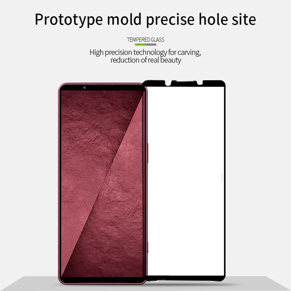 PINWUYO for Sony Xperia 1 VIII Tempered Glass Film  JK Series-2 9H Full Glue Full Screen Protector - Black - 3