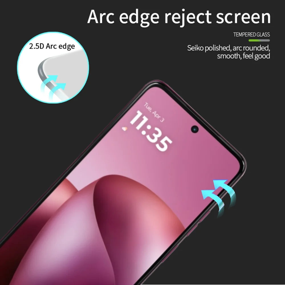 PINWUYO for Motorola Moto G37 5G / Motorola Moto G37 Power 5G / Motorola Moto G47 5G Tempered Glass Film  JK Series-2 9H Full Glue Full Screen Protector - Black - 2