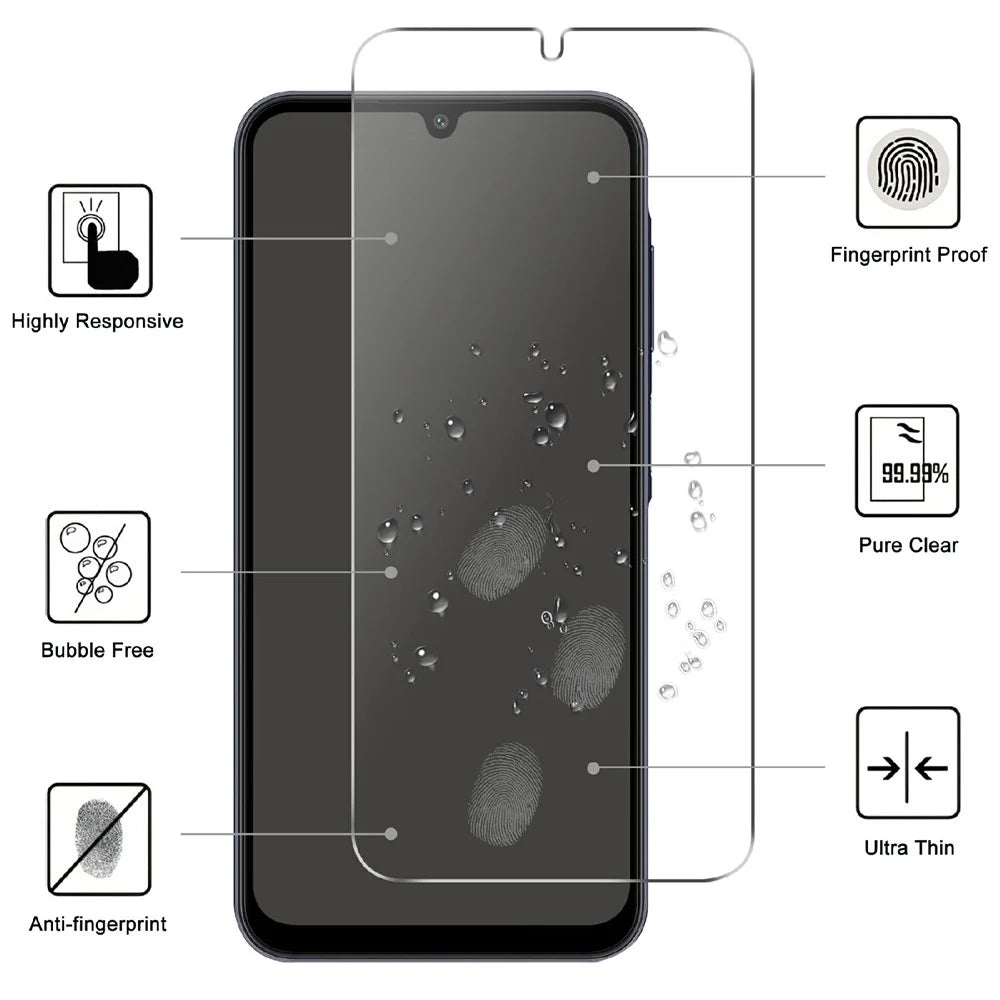 For Samsung Galaxy S26 FE Screen Protector 2.5D HD Tempered Glass Film (Not Complete Coverage) - Transparent - 2