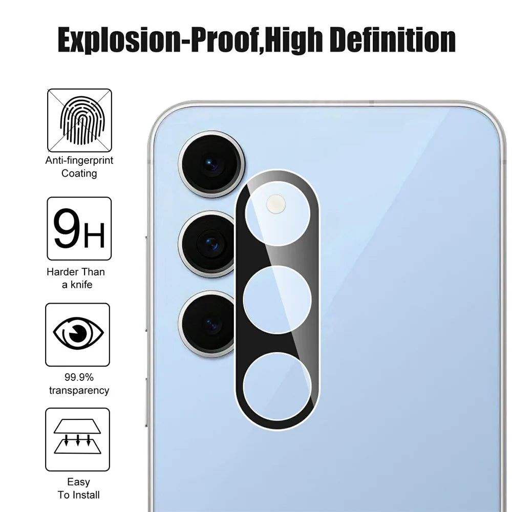 For Samsung Galaxy S26 FE Camera Lens Protector Black Tempered Glass Lens Film - 4