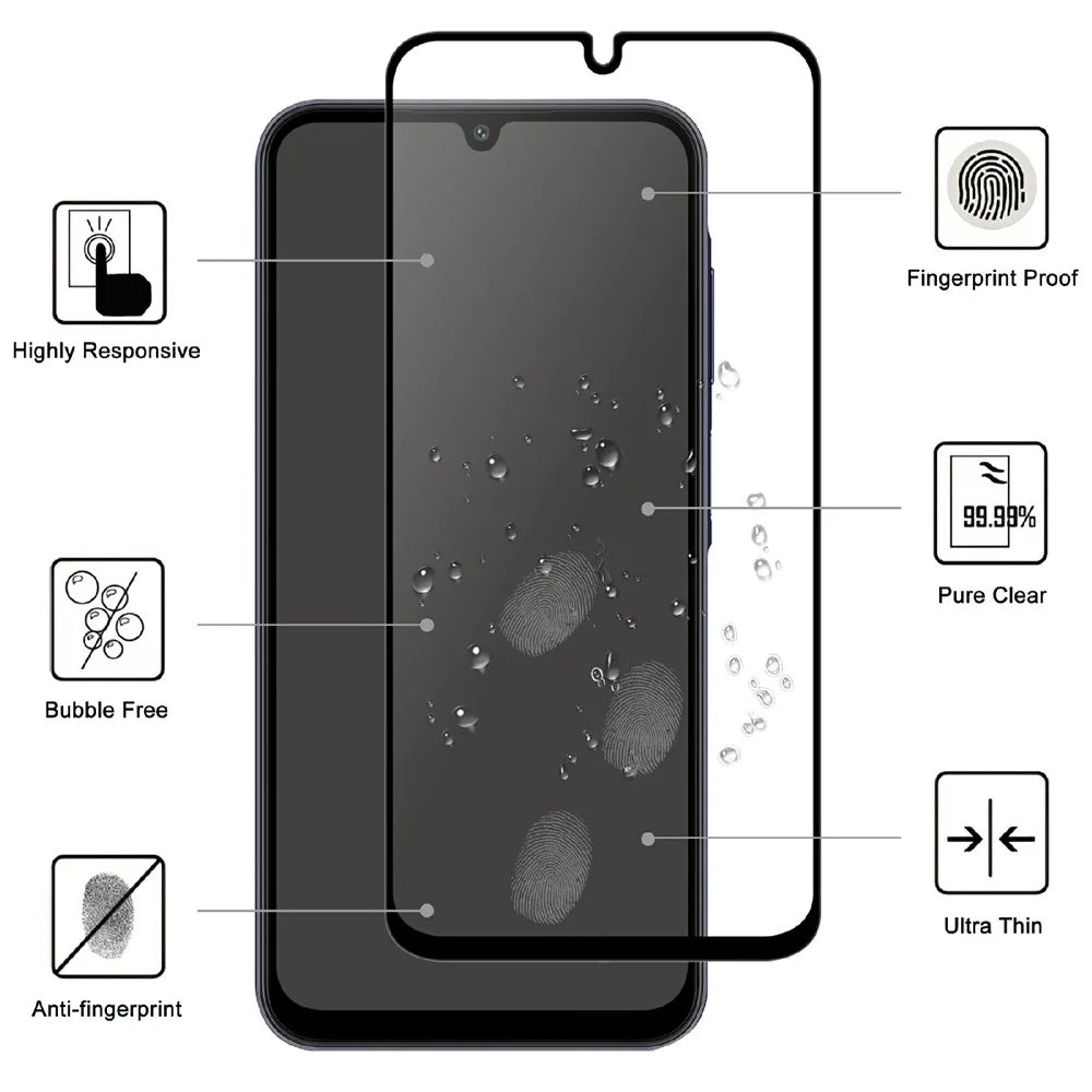 For Samsung Galaxy S26 FE AGC Tempered Glass with Black Edge Full Glue Full Coverage Screen Protector - 2